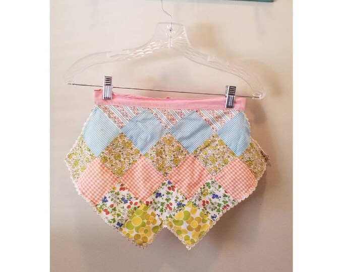 Vintage kids patchwork handmade half apron