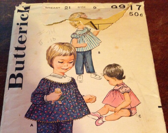 Vintage Butterick Pattern Toddler's Play Coordinates