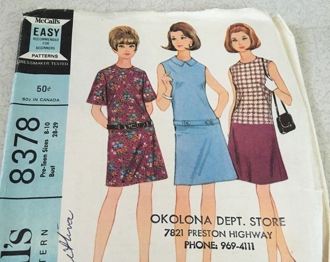 Vintage mini dress pattern