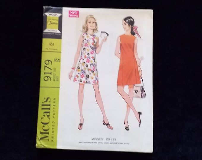 Vintage Simplicity ladies mini dress sewing pattern size 12