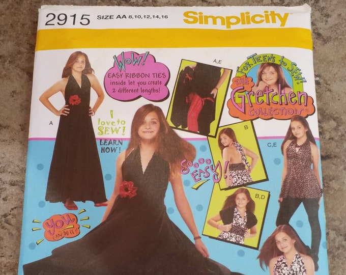 Teen dress pattern, The Gretchen Collection, Simplicity 2915