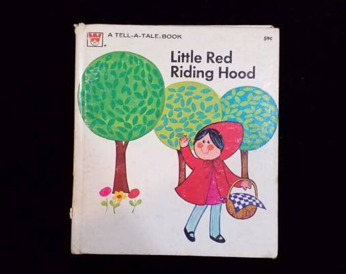 Little Red Riding Hood.  Vintage children's book. Classic fairy tale.