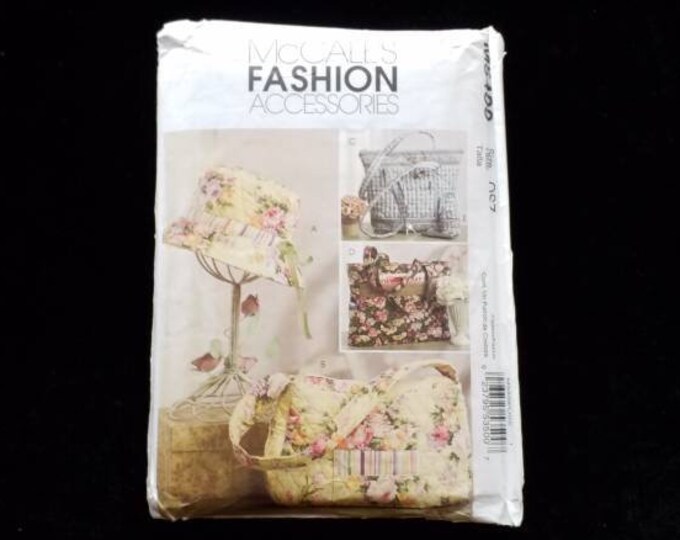 McCall's Fashion Accessories quilted bag and hat sewing pattern