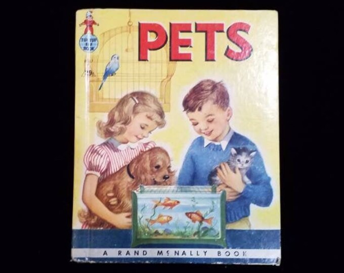 Pets.  Vintage Children's book. Rand McNally.