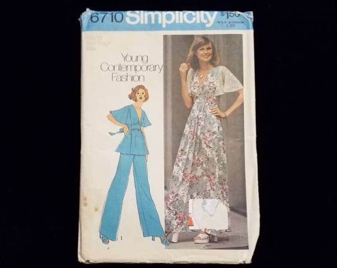 1975 McCall's 4481 Misses' dress vintage pattern
