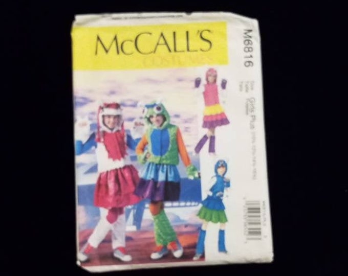 McCall's M6816 girls plus size monster costume sewing pattern