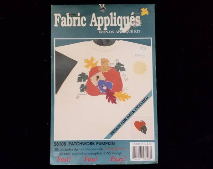 Patchwork Pumpkin iron-on applique supply
