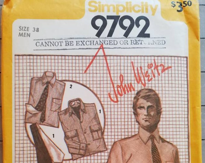 vintage men shirt, jacket, tie and ascot pattern