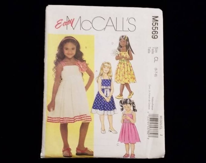 McCall's girls summer dress sewing pattern.