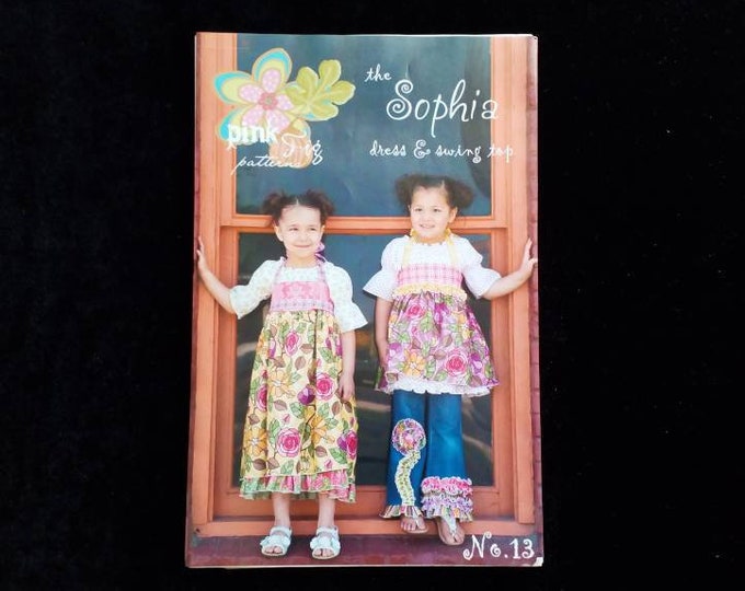 The Sophia dress and swing top girls sewing pattern