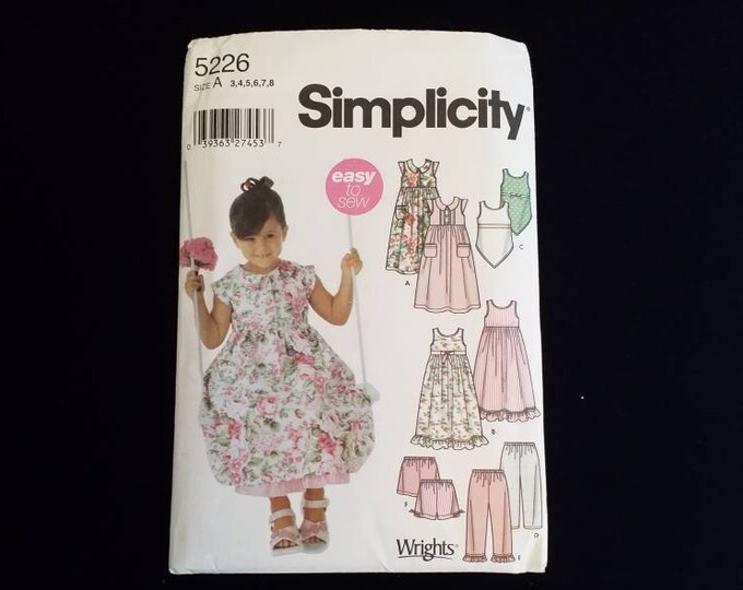 Butterick B4118  Child size top and summer pants sewing pattern.  New Uncut sewing pattern.