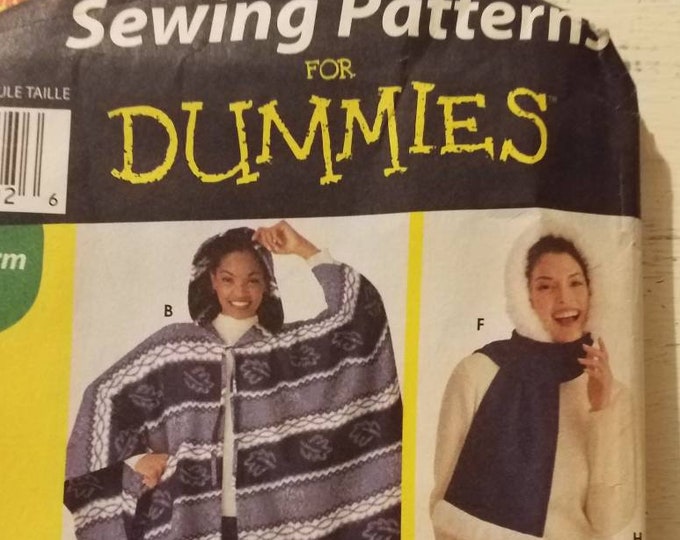 Simplicity 9822 sewing patterns for dummies fleece accessories pattern