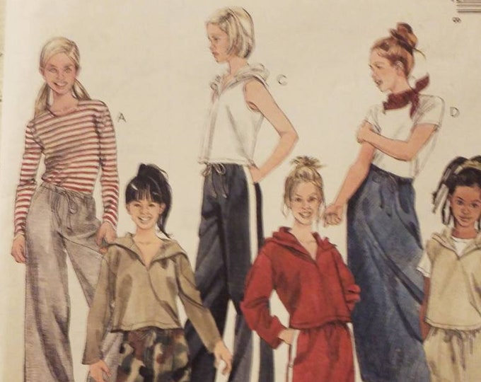 McCall's pattern 2246 girl's hooded top, lounge pants and maxi skirt pattern