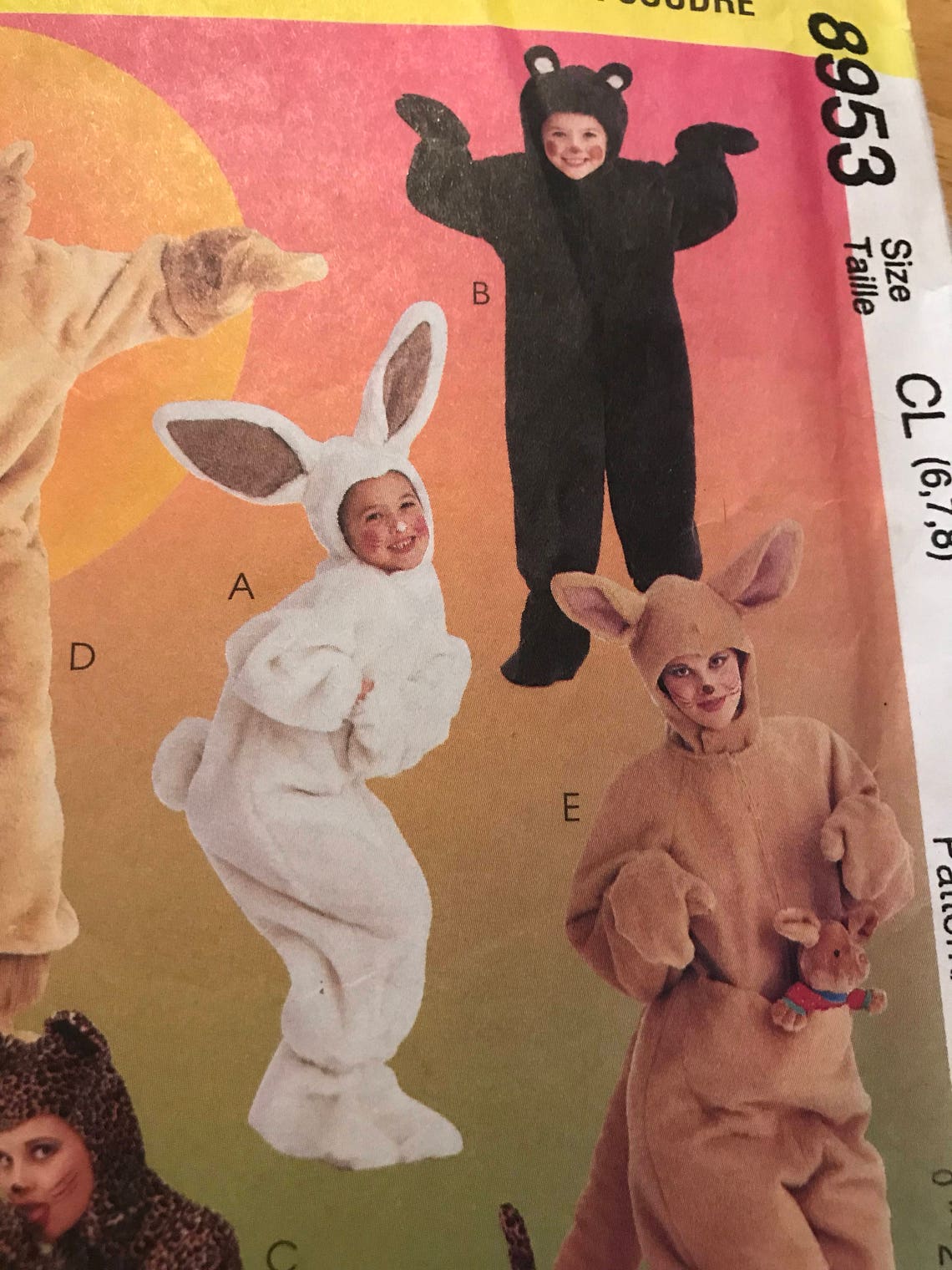 Animal Costume Pattern Etsy