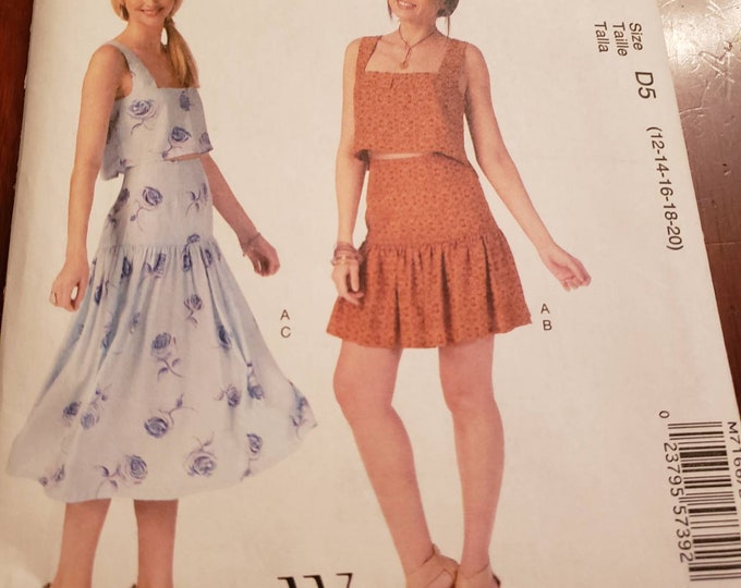 Simplicity 1464 plus size skirt, shirt, and pants sewing pattern