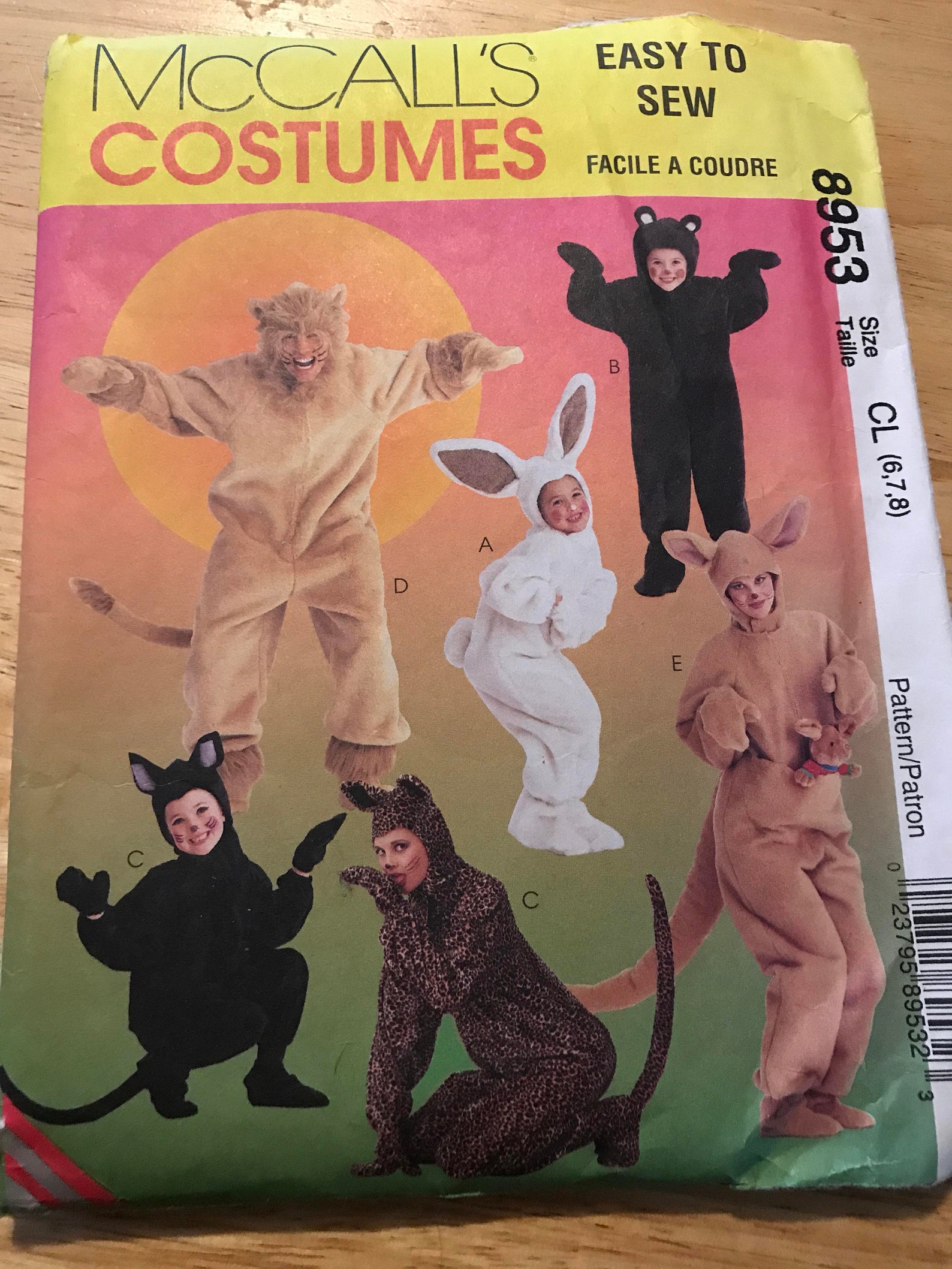 Animal Costume Pattern Etsy