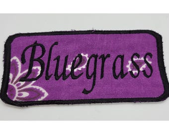 One of a kind handmade Bluegrass iron on patch