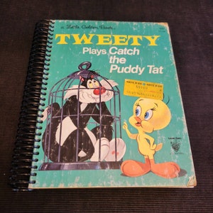 Upcycled Little Golden Book Journal sketchbook