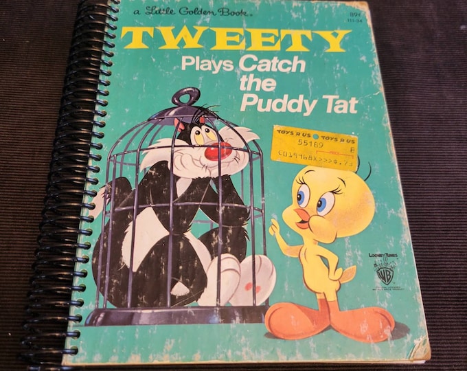 Upcycled Little Golden Book Journal sketchbook