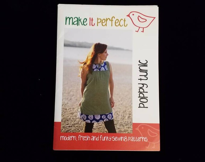 Make it perfect Poppy Tunic sewing pattern.    New
