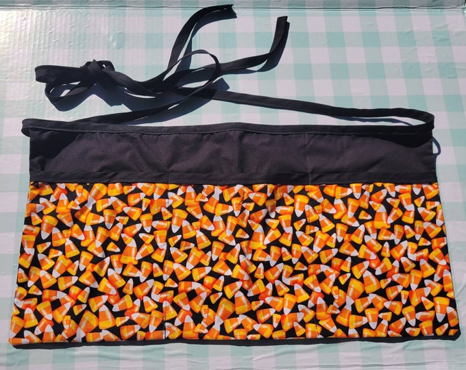 Server apron Halloween candy corn theme