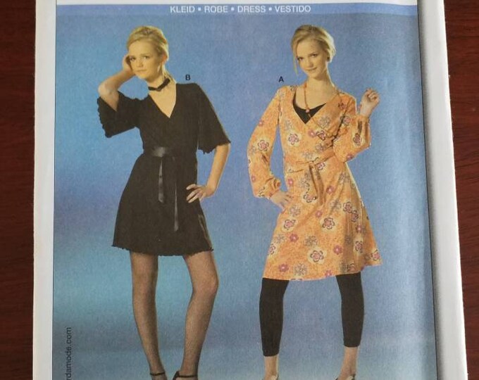 Burda young fashion 7871 tunic wrap dress sewing pattern