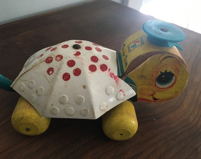 Vintage Fisher Price Tiny Tim turtle toy