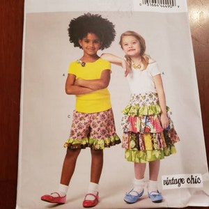 Butterick girls fancy Nancy skirt and bloomers sewing pattern size 2,3,4,5