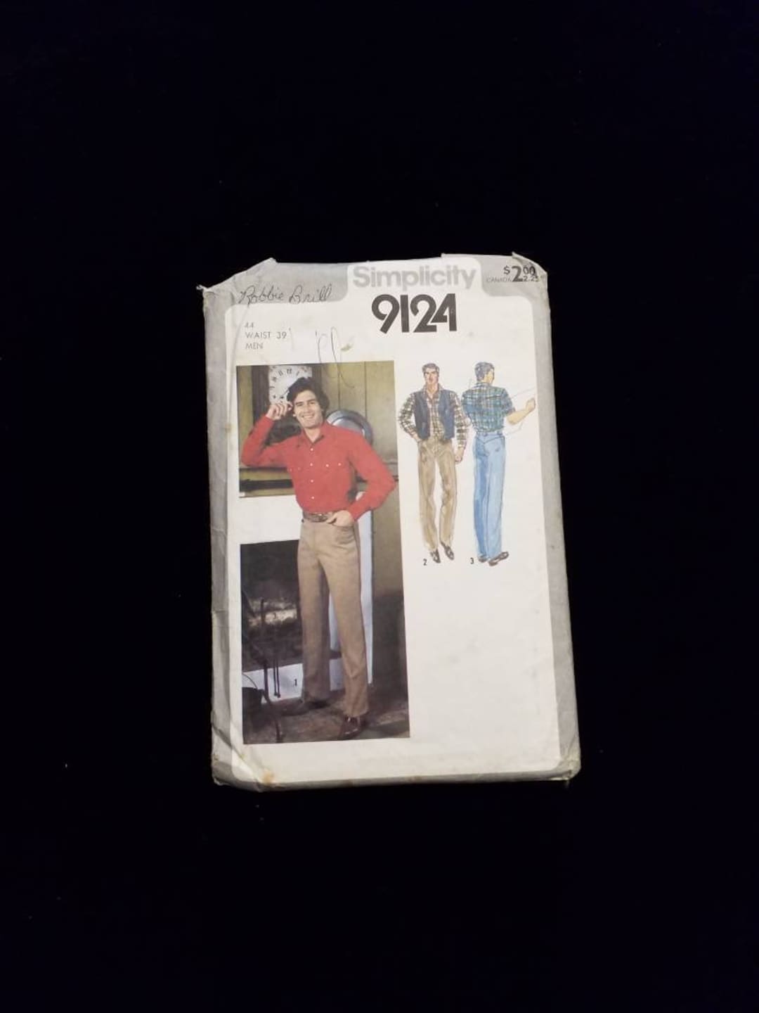 Simplicity Pattern 9124 Vintage Simplicity 9124 Men's Western Style Pants, Shirt, and ...