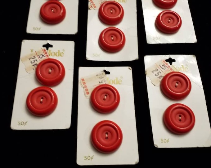 Vintage red button lot.