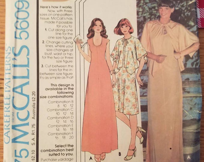 1977 elegant dress pattern