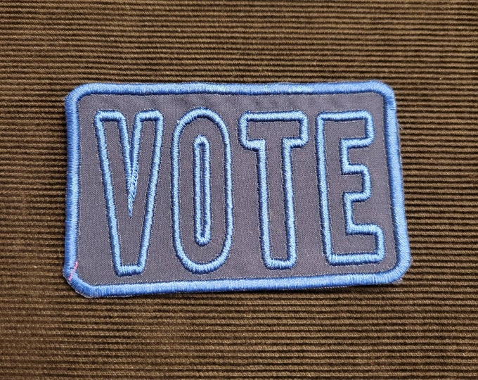 One of a kind handmade Vote iron on patch