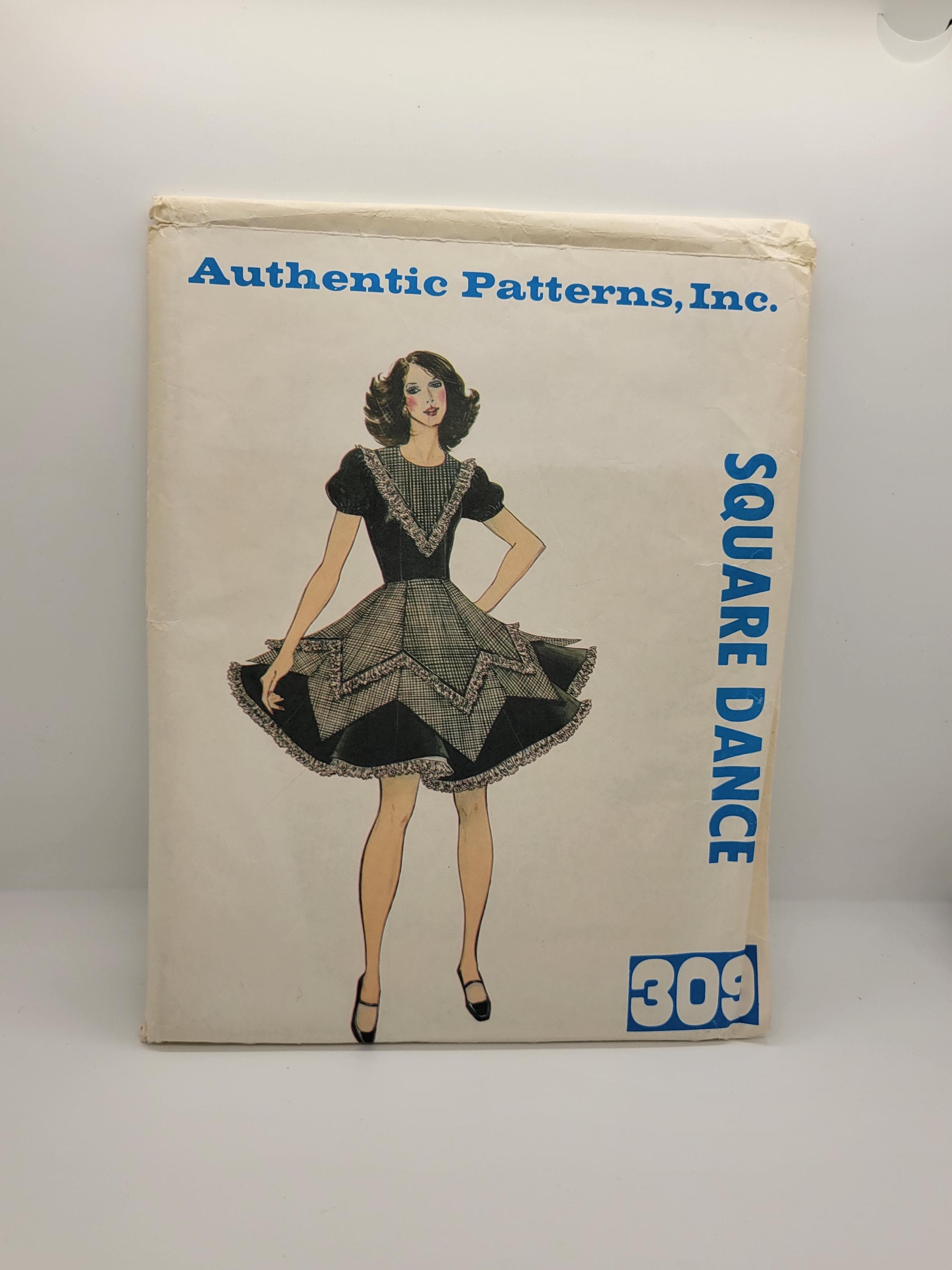 Authentic Patterns Inc. 309 Multi-size Square Dance Dress Sewing ...