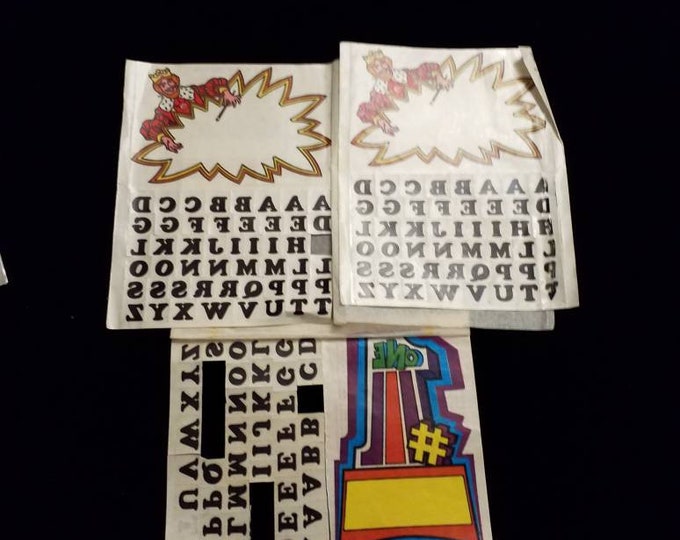 Vintage 1980's era Burger King iron-on transfer decals