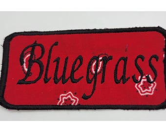 One of a kind handmade Bluegrass iron on patch