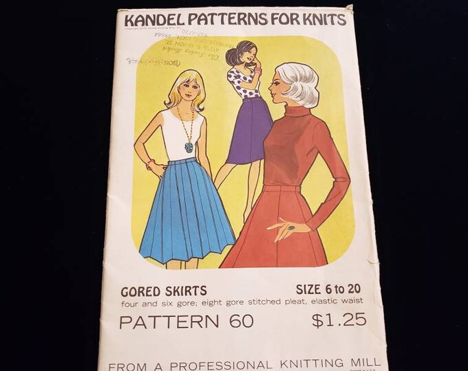 Kandal patterns for knits gored skirt sewing pattern