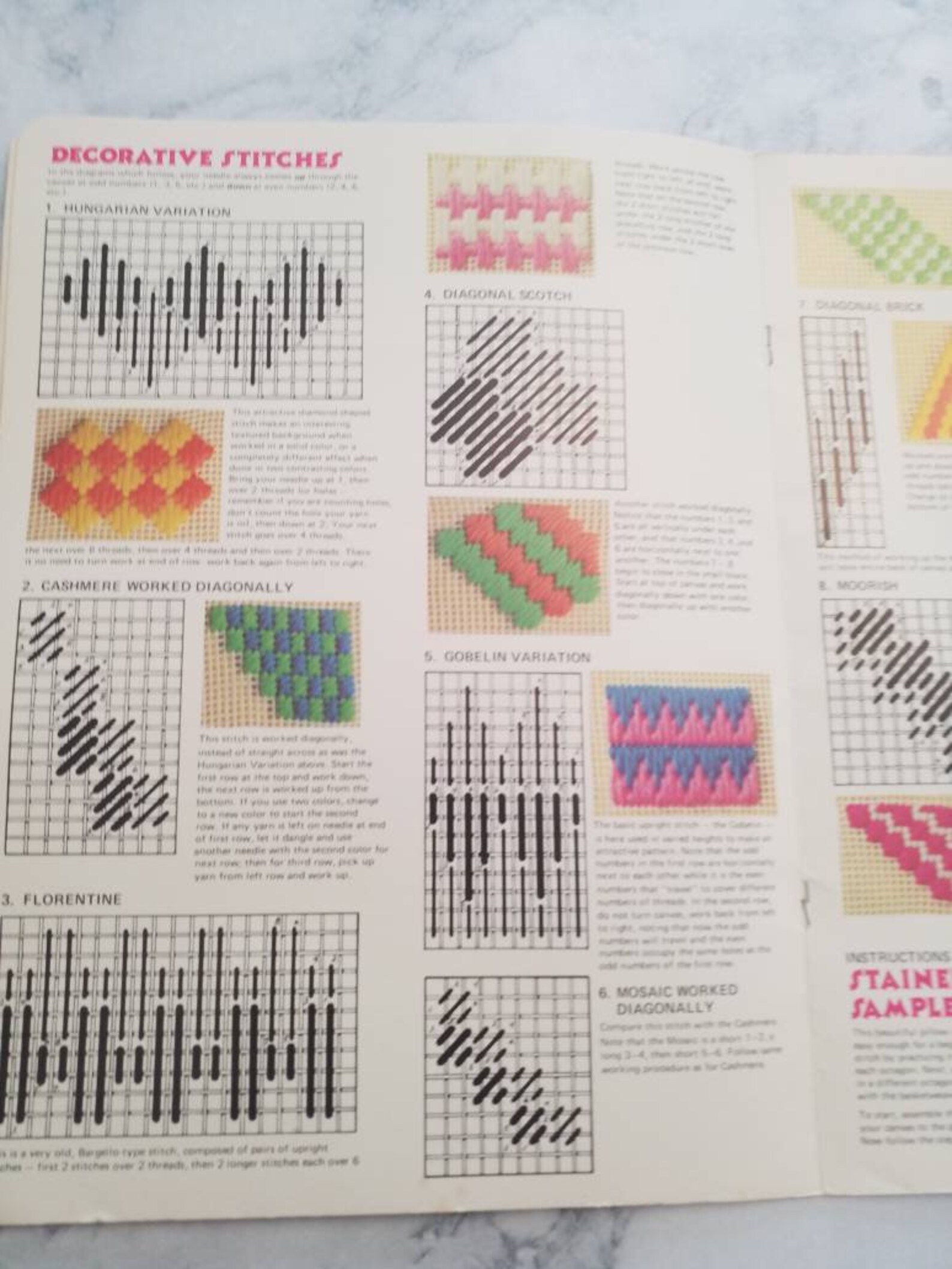 Vintage Needlepoint Basics Instruction Booklet 1973 Etsy