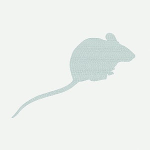 Silhouette of a mouse - Illustration postcard 14,8cm x 14,8cm / print 20cm x 20cm (7,9&quot; x 7,9&quot;) / print 30cm x 30cm (11,8&quot; x 11,8&quot;)