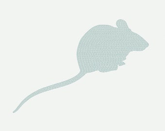 Silhouette of a mouse - Illustration postcard 14,8cm x 14,8cm / print 20cm x 20cm (7,9" x 7,9") / print 30cm x 30cm (11,8" x 11,8")