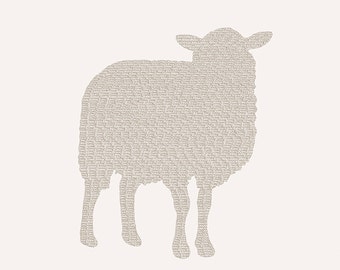 sheep | print | postcard-Silhouette of a sheep - postcard 14,8cm x 14,8cm / print 20cm x 20cm (7,9" x 7,9") / 30cm x 30cm (11,8" x 11,8")