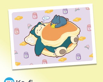 Snorlax Mini Print