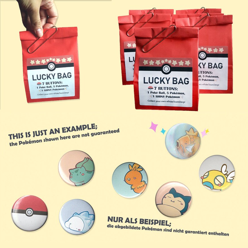 PokeTeamDerp Lucky Bag lucky bag surprise bag mystery bag Etsy