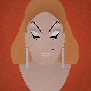 Minimalist Print inspired by Divine from Pink Flamingos