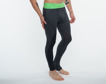Mens Designer Stitch Performance Yoga Leggings with 4-way Stretch!
