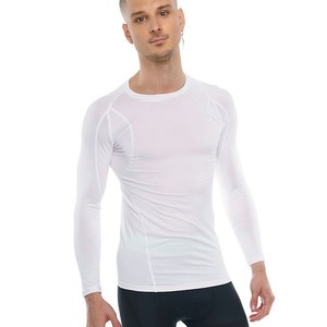 Mens Long Sleeve Designer Raglan Performance Fit Active Tee with 4-way Stretch!