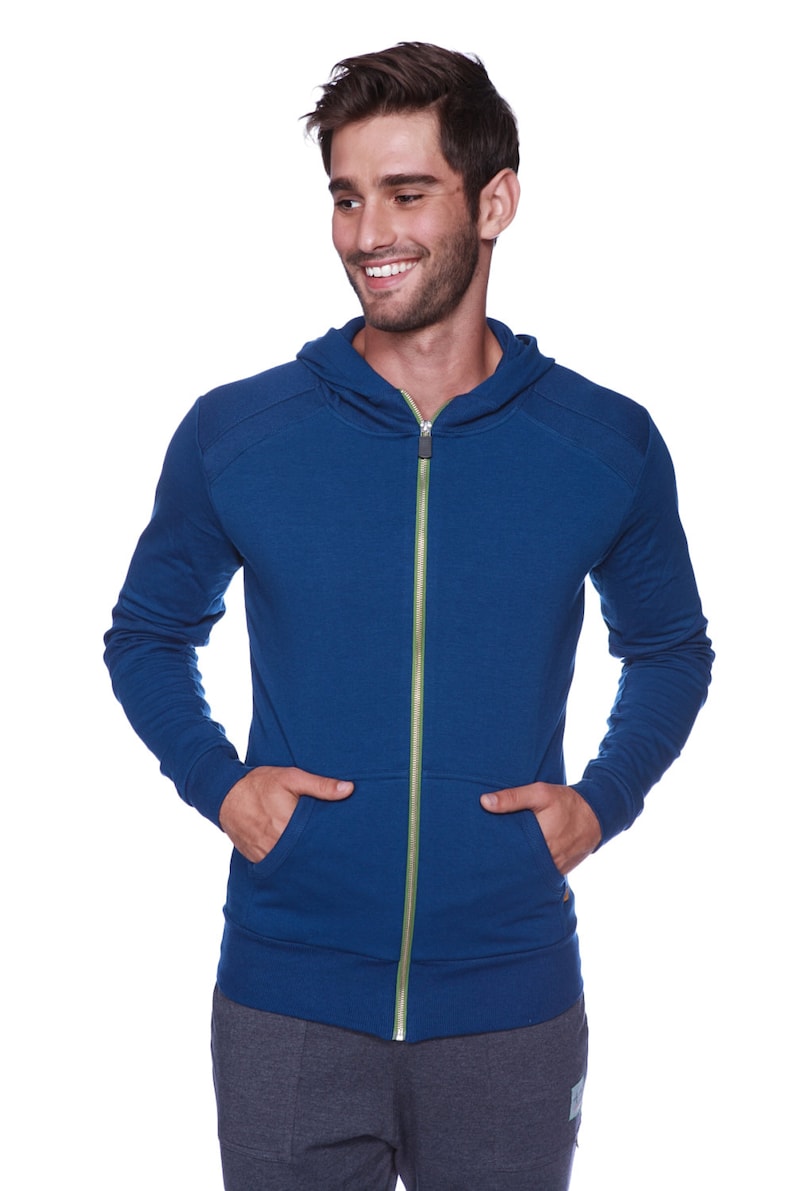 Form-fit Crossover Yoga Track Performance Hoodie (Tropic Yellow w/White)