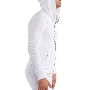 Edge Form-fit Crossover Yoga Track Performance Hoodie (Sand w/Chocolate)