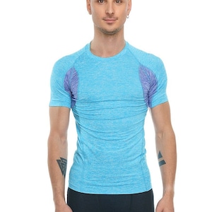 Mens Designer Raglan Performance Fit Active Tee with 4-way Stretch!
