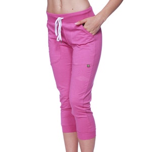 Capri-yogabroek met 3/4 manchetten voor dames