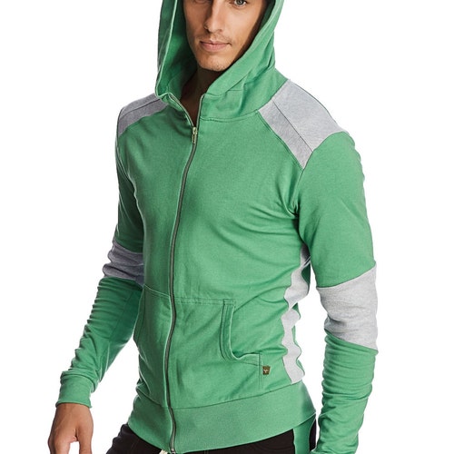 PERFORMANCE-premium Form-fit Crossover Yoga Track Hoodie (Dark Gray Heather)